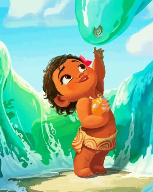 Baby Moana Disney paint by number