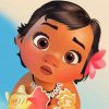 Baby Moana Face paint by number