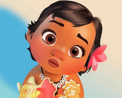 Baby Moana Face paint by number