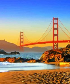 Baker Beach San Francisco paint by number