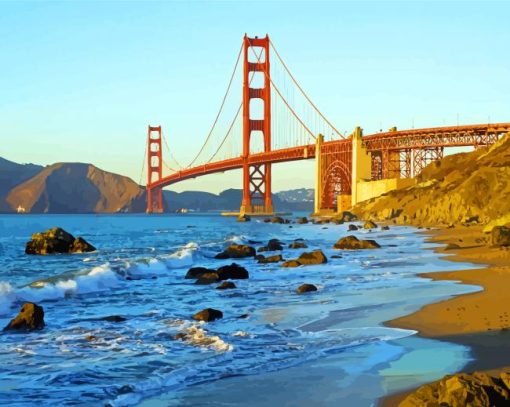 Baker Beach paint by number