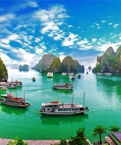 Beautiful Landscape Ha Long Bay paint by number