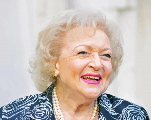 Betty White Actress paint by number