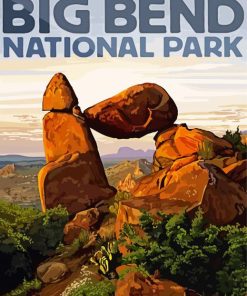 Big Bend National Park Poster paint by number