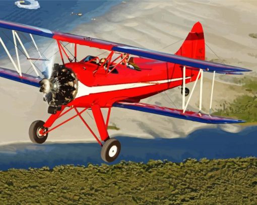 Biplane Fun Flights paint by number