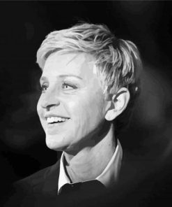 Black And White Ellen Degeneres paint by number