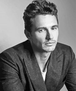 Black And White James Franco paint by number