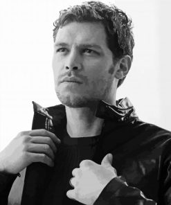 Black And White Joseph Morgan Actor paint by number