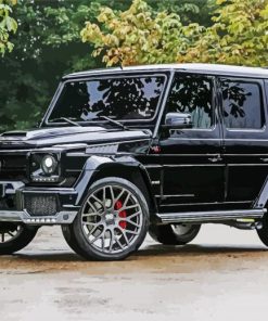 Black Mercedes G Wagon paint by number