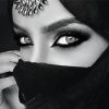 Black And White Arabian Women Eye paint by number