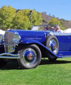 Blue Duesenberg Car paint by number