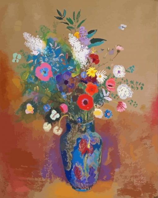 Bouquet Of Flowers By Odilon Redon paint by number