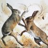 Hares Boxing Art paint by number