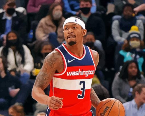 Bradley Beal Washington Wizards Player paint by number