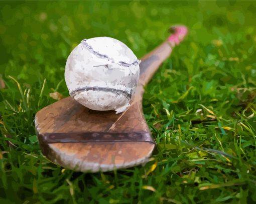 Camogie Hurl And Ball paint by number