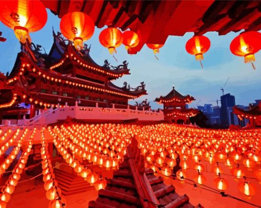 Chinese New Year Lanterns paint by number