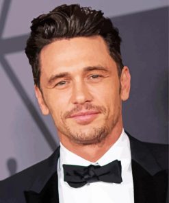 Classy James Franco paint by number