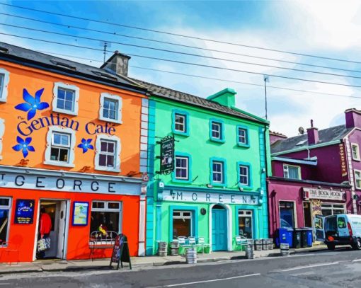 Colorful Building In Galway paint by number