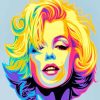 Colorful Marilyn Monroe Pop Art paint by number