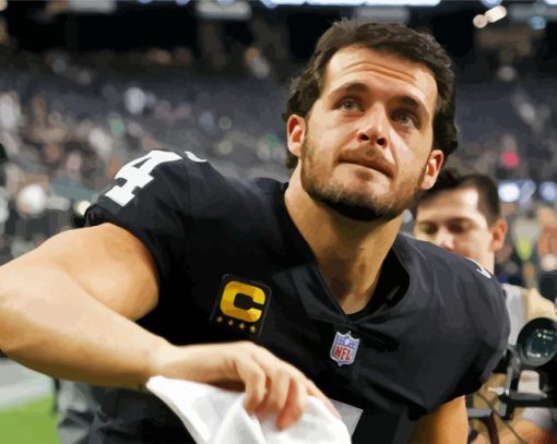 Derek Carr American Footballer paint by number