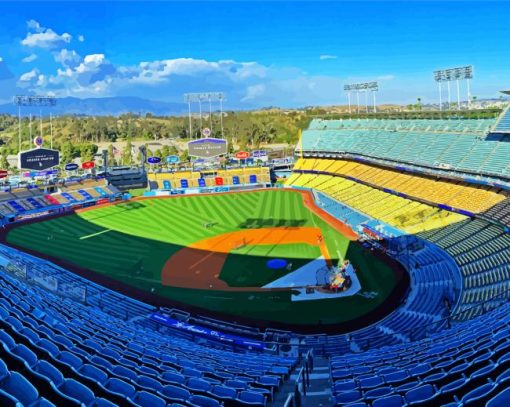 Dodger Stadium In Los Angeles California paint by number