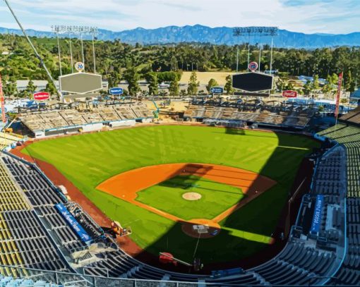 Dodger Stadium Los Angeles paint by number