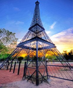 Eiffel Tower Replica Chandigarh Garden paint by number