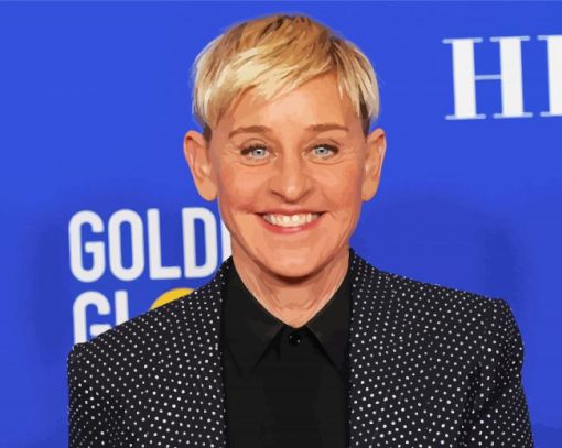 Ellen Degeneres Smiling paint by number