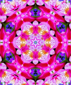 Flower kaleidoscope Art paint by number