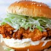 Fried Chicken Sandwich paint by number