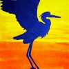 Great Blue Heron Silhouette paint by number