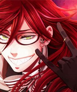 Grell Sutcliff Anime Girl paint by number