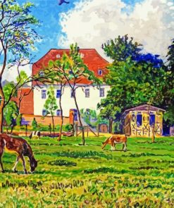 Gustave Cariot Paysage De Ferme paint by number