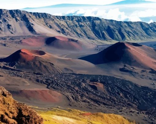 Haleakala National Park Hawaii paint by number