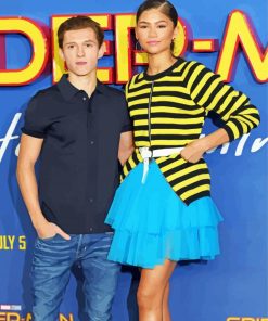 Handsome Tom Holland And Zendaya paint by number