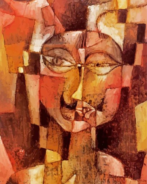 Head With German Moustache By Paul Klee paint by number