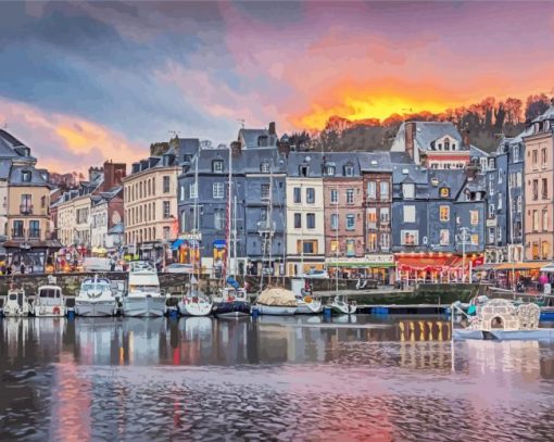 Honfleur In France paint by number