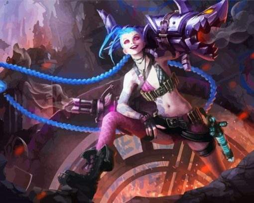 Jinx League Of Legends paint by number