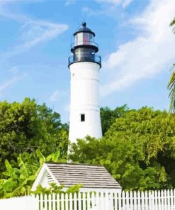 Key West Lighthouse Tower paint by number