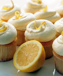 Lemon Blossoms Cupcakes paint by number