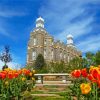 Logan Utah Temple paint by number