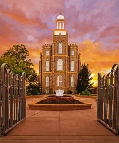 Logan Utah Temple paint by number