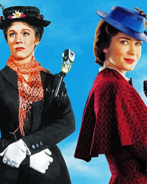 Mary Poppins Movie paint by number