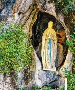 Massabielle Grotto In Lourdes France paint by number