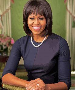 Michelle Obama Smiling paint by number