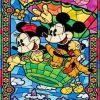 Mickey And Minnie Stained Glass paint by number