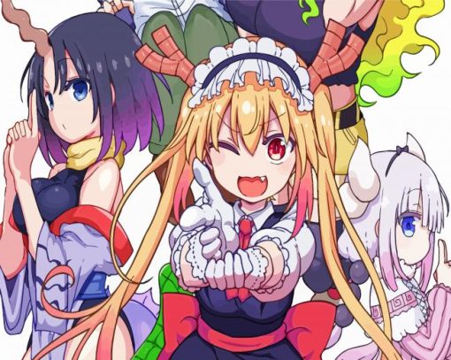 Miss Kobayashi s Dragon Maid Characters paint by number