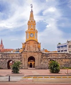 Monumento Torre Del Reloj Cartagena paint by number