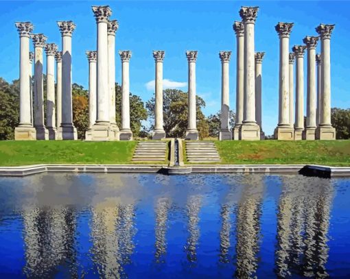 National Capitol Columns paint by number