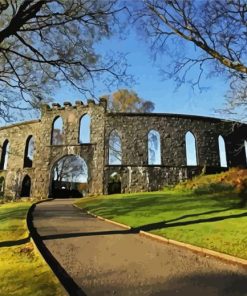 Oban McCaigs Tower And Battery Hill paint by number